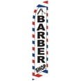 thumbnail image 2 of Cobb Promo Barber Shop White Feather Flag with Complete 15ft Pole kit and Ground Spike, 2 of 5