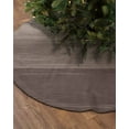 thumbnail image 2 of Brown Beige Ombre Christmas Tree Skirt 48 Inches Large Christmas Skirt Tree, Farmhouse Retro Rustic Wood Stripes Tree Skirt Christmas Decorations for Fireplace Party Holidays Indoor Outdoor, 2 of 7