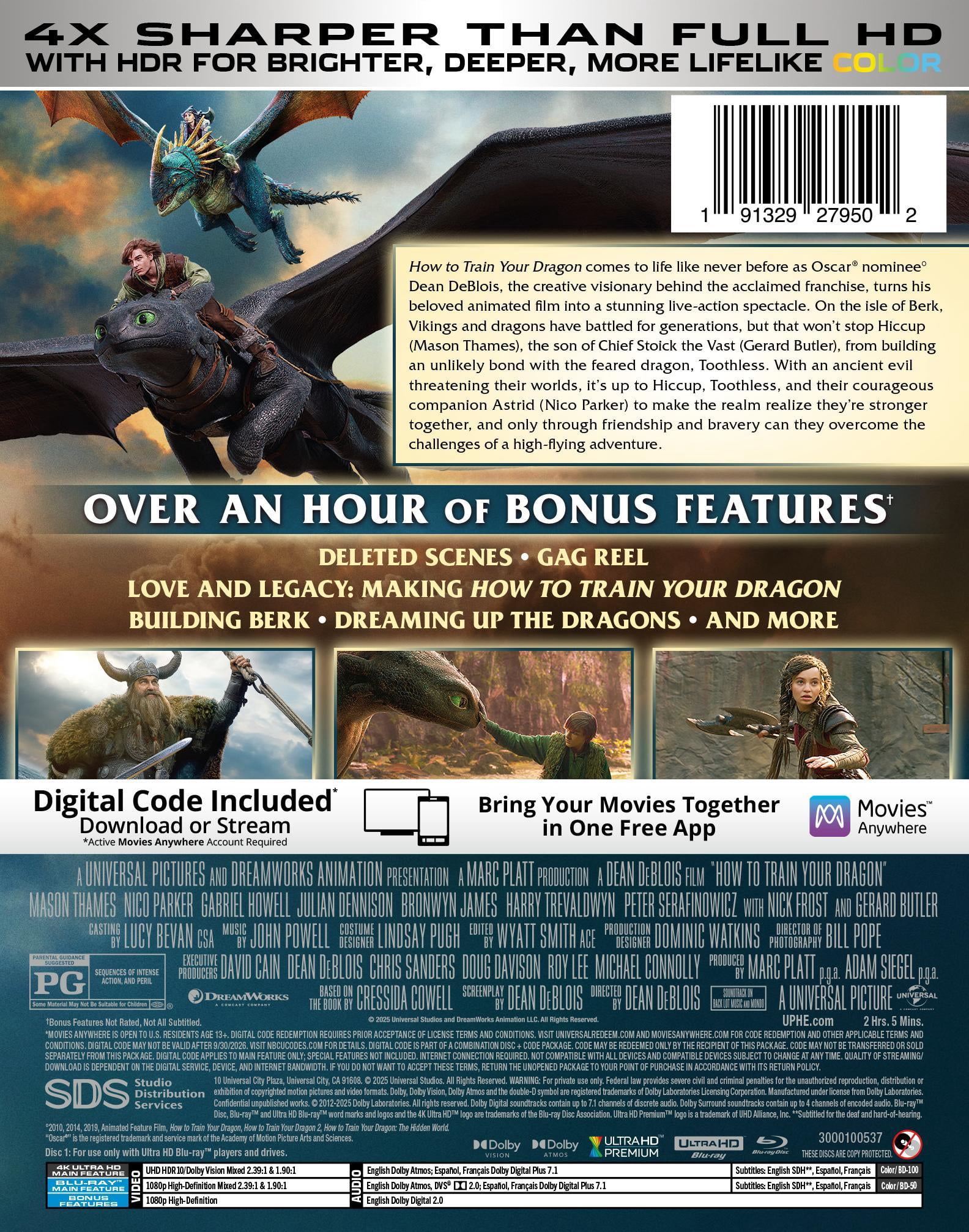 How To Train Your Dragon (2025) (Steelbook) (4K Ultra HD + Blu-ray + Digital Copy), Family, DreamWorks