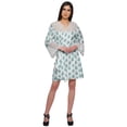 thumbnail image 3 of Moomaya Printed Cotton Venice Lace Bridesmaid Robe Short Robes For Women, 3 of 6