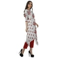 thumbnail image 3 of Moomaya 2 Piece Kurti With Pant For Women Santoon 3/4 Sleeves Partywear Clothing, 3 of 6
