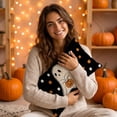 thumbnail image 7 of Halloween Ghost Lumbar Pillow Cover, Polka Dot Rectangular Cushion Case, Digital Print Soft Fabric Hidden Zipper, for Sofa Home Holiday Decor by MPOISVA, 7 of 7