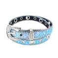thumbnail image 2 of Vintage Rhinestone Cowgirl Belt with Multi Holes Alloy Buckle Stylish Faux Leather Waist Belt Women Jeans Pants Belt, 2 of 8