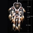 thumbnail image 3 of Handmade Heart Feather Dream Catching Wind Chimes Girls Room Bedroom Hanging Decoration Crafts Home Decoration Ornaments, 3 of 6