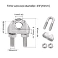 thumbnail image 2 of Unique Bargains M10 Wire Rope Accessory Set for 3/8' Dia, 12Pcs Cable Clip Clamp 6Pcs Thimble Rigging 6Pcs Crimping Loop Sleeve, 2 of 7
