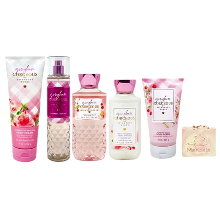 Bath & Body Works Gingham Gorgeous Ultimate Hydration Body Cream, Fine Fragrance Mist, Shower Gel, Daily Nourishing Body Lotion and Body Scrub with a Himalayan Salts Springs Bar Soap