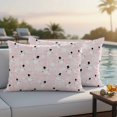 thumbnail image 4 of Pink Christmas Outdoor Waterproof Pillow Covers, Xmas Snowflake Snowman Decorative Rectangle Throw Pillowcase Sofa Cushion Sham for Patio/Couch/Chair, 20"x12" 2 Pack, 4 of 8