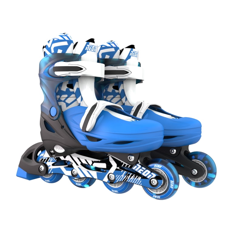 Yvolution 2N1 Quad and Inline Skates Combo Girls and Boys, Blue