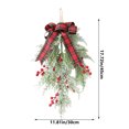 thumbnail image 3 of Christmas Decoration Wreath Rattan Crosses Border Holiday Arrangement Simulation Lintel Upside Down Christmas Tree Holiday Shopping Mall Windowses, 3 of 6