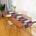 thumbnail image 2 of Yayeee Table Runner 90 inches Long Home Kitchen Dinning Party Decoration, Red Teal Plaid, 2 of 7