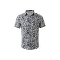 thumbnail image 1 of CAMISAS DE HOMBRE CORTAS DE INSPIRACIÓN CHIC, CON ESTAMPADO FLORAL, BOTONES EN LA PARTE FRONTAL, CAMISA HAWAIANA DE PLAYA 34 BLANCA, 1 of 7