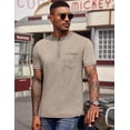 thumbnail image 3 of COOFANDY Mens Henley Short Sleeve Classic Lightweight Tee Shirt 4 Button Fashion Pullover T-Shirts Casual Henley Shirts, 3 of 6