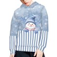 thumbnail image 3 of DISNIMO Snowman Christmas Hoodie for Girls Snowflake Hoodies Pullover for Boys and Girls Hoodie Size 8-10 Girl Clothes Children Sweatshirts Girls Lightweight Hoodie for Girls Preppy, 3 of 7