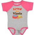 thumbnail image 3 of Inktastic Vizsla Loved by a (Dog Breed) Boys or Girls Baby Bodysuit, 3 of 5