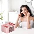 thumbnail image 5 of Organizador de maquillaje Laklulu, caja de almacenamiento de cosméticos para esmalte de uñas, lápiz labial, pinceles, cajas de organización para el cuidado de la piel, 5 of 5