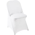 thumbnail image 1 of Decorative Silk inc Spandex Stretchable Folding Chair Covers for Party Wedding Linens Decorations Dining Ceremony Reception Supplies(50 Pieces, White), 1 of 3