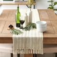 thumbnail image 3 of Design Imports Chemin de Table Vintage en Lin Tressé Rayé 15x108, 3 of 4