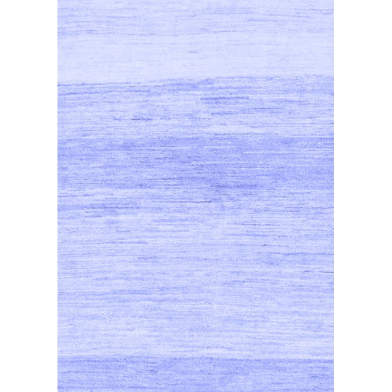 Ahgly Company Indoor Rectangle Solid Blue Modern Area Rugs, 2' x 5'