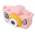 thumbnail image 4 of Cámara digital para niños Lentes duales Cámara de juego de grabación HD de 2 pulgadas para niños Regalos de cumpleaños 5V Rosa, 4 of 5