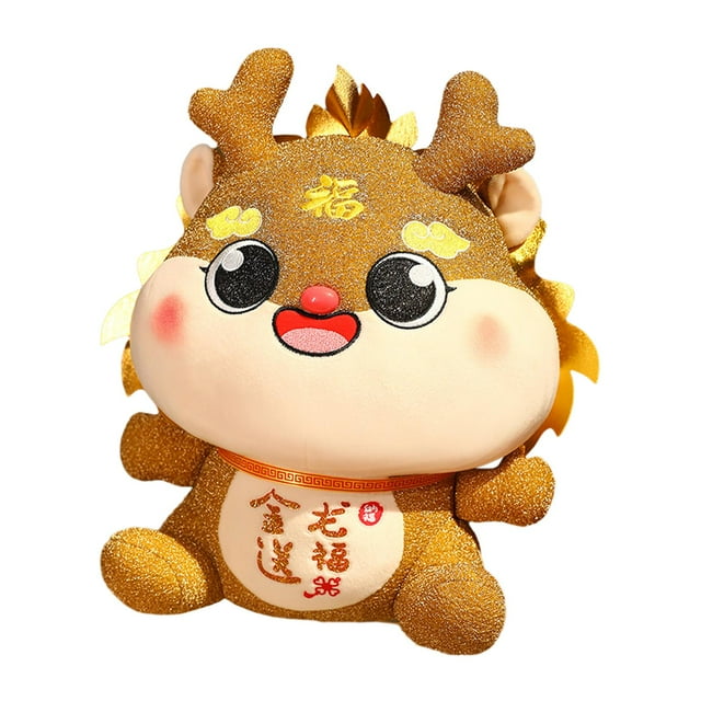 Dragón de peluche de juguete dragón chino muñeca de peluche dragón muñeca dragón animal relleno para dormitorio decoración del hogar