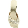 thumbnail image 3 of Jeffrey Campbell Knaughty-3 Silver Gold Knotted Slip-On Flat Mule Sandal (Silver Gold, 6), 3 of 3