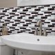 thumbnail image 5 of Azulejos de PVC blanco y negro Guochengdianzi de 20 cm x 10 cm para pared de baño, 5 of 6