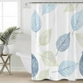 thumbnail image 2 of Extra Long Shower Curtain 72x84 Inch, Sage Green Blue Leaves Shower Curtain Waterproof Bathroom Decor Vintage Farmhouse Botanical Fabric Bath Curtain Set Accessories with Hooks, 2 of 6