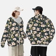 thumbnail image 6 of Daiia Flowers UPF 50+ Sun Protection Hoodie Jacket Lightweight Long Sleeve Sun Shirt for Women Men with Pocket Hiking Outdoor-Small, 6 of 9