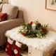 thumbnail image 5 of Adornos navideños, coronas de candelabros navideños con flores artificiales, centros de mesa para el hogar, comedores, bodas y fiestas. Anillos de plástico para velas., 5 of 6