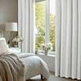 thumbnail image 5 of Deconovo 100% Blackout Linen Look Curtains for Bedroom, Soft Curtain Panels with Back Tab and Rod Pocket, Grayish White, 38 x 84 Inch, 2 Panels, 5 of 10