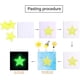 thumbnail image 2 of 100 pegatinas de pared de plástico noctilucentes fluorescentes con estrellas luminosas que brillan en la oscuridad para el hogar, decoración de arte, techo, decoración de pared, decoración de habitación de niños y bebés, amarillo 100 brillar Electrónica, 2 of 5
