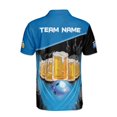 thumbnail image 3 of Custom Name Team Name Funny Beer Bowling Ball Men's Polo Shirt S-5XL, 3 of 5