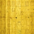 thumbnail image 1 of Ahgly Company Indoor Square Abstract Yellow Contemporary Area Rugs, 7' Square, 1 of 4
