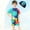 Green, variant on Babcutegg Boys'Split Swim Set – Short-Sleeve UV Protection Rash Guard Top and Matching Swim Shorts for Swimming, Surfing, and Water Activities Gray Size 2T