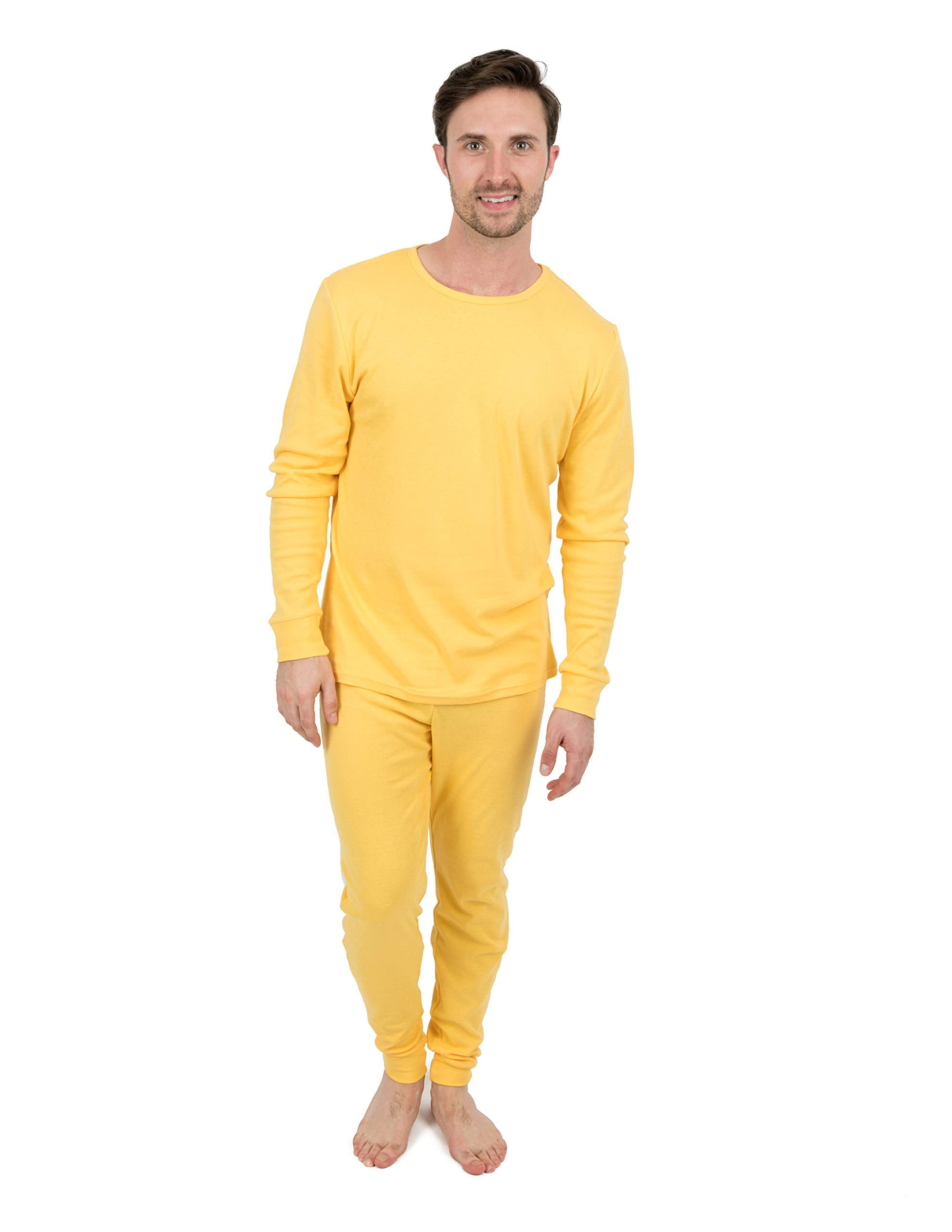 Leveret - Leveret Mens Pajamas Solid Colors 2 Piece Pajama Set 100% ...