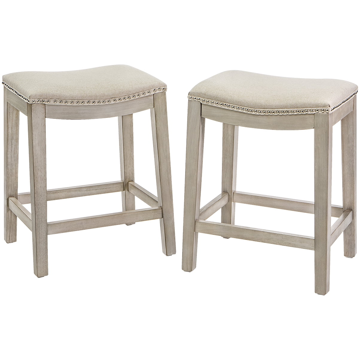 Back Counter Bar Stool Chair Set, 24 Inch Bar Stools With Back