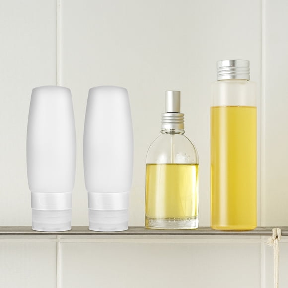 IDEANATEGRATE 4Ud Frascos De Silicona Rellenable Para Viaje Para Shampoo Y Gel Fácil De Apretar