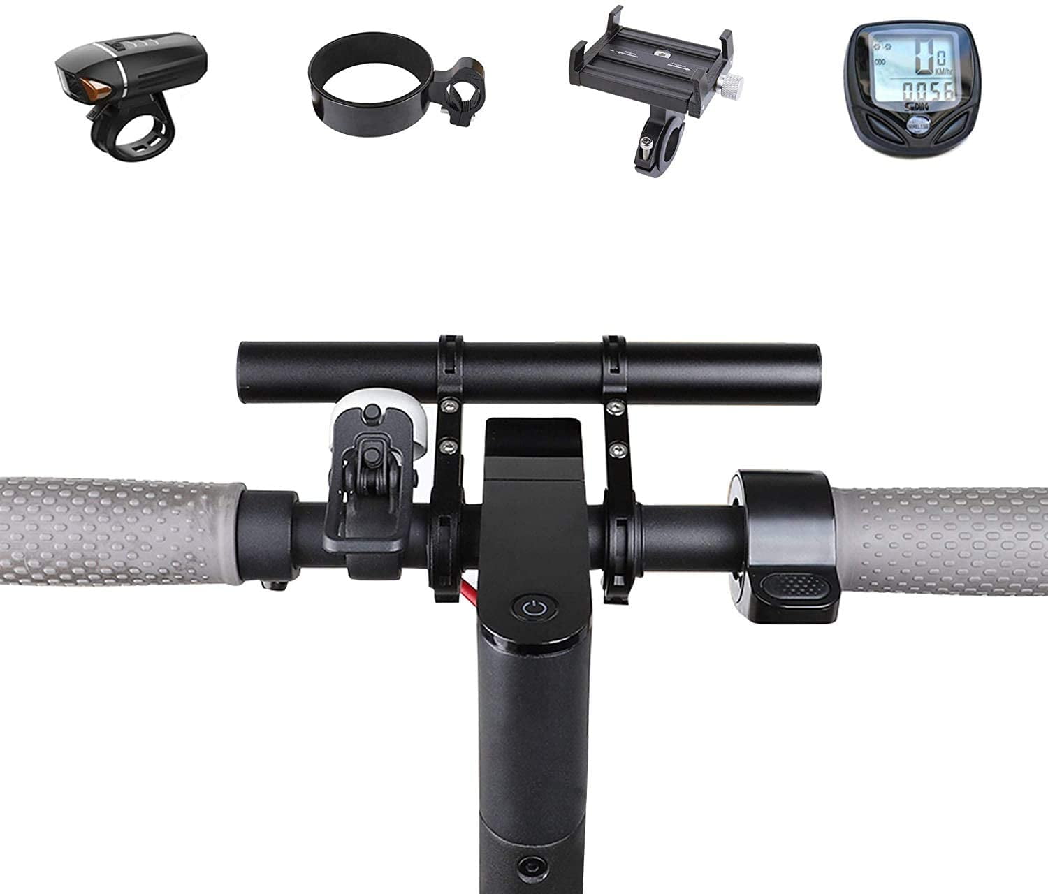MTB Bike Bicycle Handlebar Lights Bracket Holder Phone Extender Mount Extension 