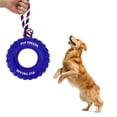 thumbnail image 2 of U-COMSO Rubber Dog Tire with Rope, Heavy Duty Chew Toys for Aggressive Chewers, Interactive Tug and Fetch Toy, 6" for Medium and Large Dogs, 1 pack, 2 of 9
