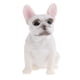 thumbnail image 2 of Figura de bulldog francés hecha a mano en resina Sentado blanco, 2 of 8