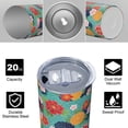 thumbnail image 4 of Pioneer Flower Floral Print Pattern 20oz Skinny Tumbler with Straw & Lid, Double Wall Vacuum Insulated Cup, Leak-Proof, Cup Holder Friendly, Hot 6H Cold 12H, 4 of 6