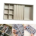 thumbnail image 3 of Stackable Jewelry Tray Multipurpose Portable Multi Tray Holder Purpose Jewelry Velvet for Rings Earring Bangle, 3 of 8