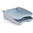 thumbnail image 3 of Mintra Office Plastic Desk Organizers 2pk (Grey, Letter Tray), 3 of 3