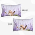thumbnail image 2 of Sikiie Kitten and butterfly Print Plush Pillow Cover, Wrinkle-proof and Stain-resistant Pillow Protector without Pillow Core, Home Decoration-20"x30", 2 of 6