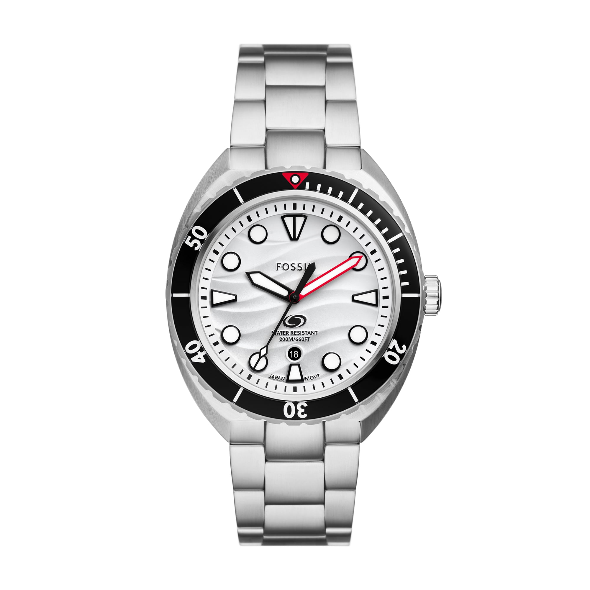 Fossil Men's Breaker Three-Hand Date, Stainless Steel Watch