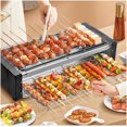 thumbnail image 3 of Parrilla de doble piso de 1500 W con bandeja para hornear, control de temperatura, parrilla eléctrica sin humo, ideal para fiestas y entretenimiento en casa., 3 of 5