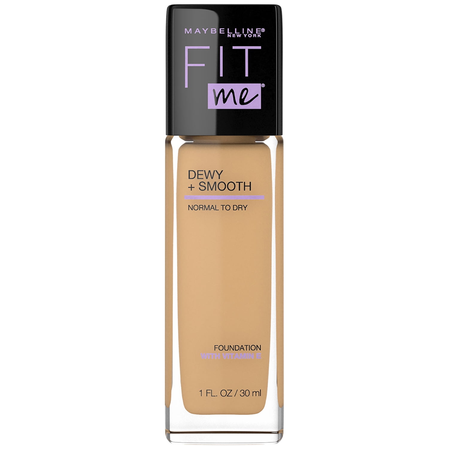 Maybelline Fit Me Matte + Poreless Dewy Liquid Foundation, SPF 18, 220 Natural Beige, 1 fl oz