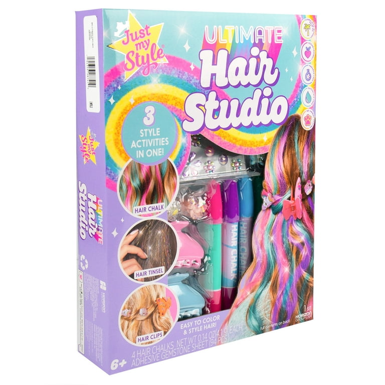 Just My Style Ultimate Hair Studio, Hair Chalks, Tinsel, Clips
