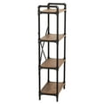 Honey Can Do 4Tier Industrial Black Bookshelf