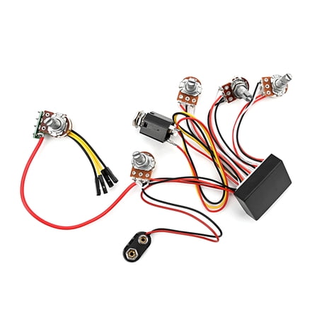 Necvior Bass Pickup, 3 Band Active & Passive EQ Equalizers Electric Bass Preamp Circuit